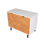Meuble d'appoint de style Mid-Century avec 2 étagères ouvertes