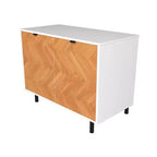 Meuble d'appoint de style Mid-Century avec 2 étagères ouvertes