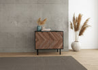 Meuble d'appoint de style Mid-Century avec 2 étagères ouvertes
