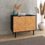 Meuble d'appoint de style Mid-Century avec 2 étagères ouvertes